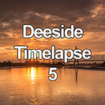 Time lapse of sunset, dusk and twilight at Deeside, North Wales, featuring the Flintshire suspension bridge
