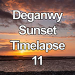 Time lapse video showing a gentle sunset over the North Wales coast as seen from Deganwy