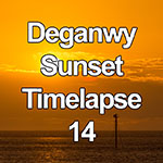 Time lapse of sunset through clouds at Deganwy, North Wales