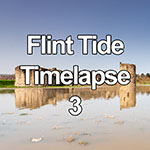Time lapse of high spring tide at Flint castle, North Wales