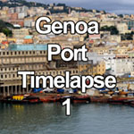 Time lapse video of approach to Genoa port, Italy