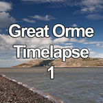 Time lapse video showing clouds and sun over the Great Orme, Llandudno, North Wales