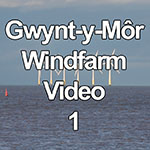 Video of the Gwynt y Môr offshore windfarm turbines, North Wales