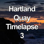 This time lapse video shows a new moon setting behind clouds at dusk over the Atlantic ocean at Hartland Quay on the coast of north Devon in southwest England