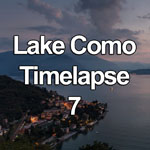 Time lapse video showing dusk falling over Varenna, Lake Como in the Italian mountains