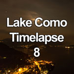 Time lapse video showing the moon setting at night, Lake Como in the Italian mountains