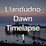 time lapse at dawn over Llandudno pier on the North Wales coast