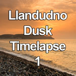 Time lapse video showing sunset, dusk and nightfall at Llandudno on the North Wales coast