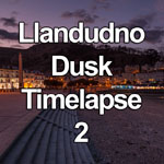 Time lapse video of dusk falling over the promenade and Great Orme at Llandudno on the North Wales coast
