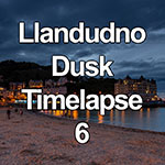 Time lapse of dusk over Llandudno promenade, North Wales