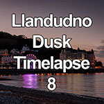 Time lapse video of Llandudno pier at dusk on the North Wales coast