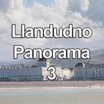 Panning video showing the extent of LLandudno Bay including the Little Orme and the promenade