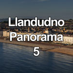 Video pan along Llandudno's North Shore, North Wales coast