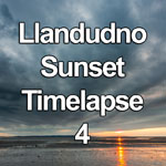 Time lapse video of sunset with heavy clouds over the North Wales coast, as seen from the West Shore at Llandudno