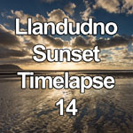 Time lapse video showing a beautiful sunset over the North Wales coast at Llandudno West Shore as the tide comes in