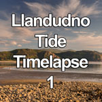 Time lapse video showing the tide coming in over the West Shore beach at Llandudno on the North Wales coast