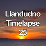 Time lapse video showing a beautiful sunset with clouds over the North Wales coast, as seen from the West Shore at Llandudno