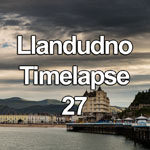Time lapse video showing dramatic clouds over Llandudno Bay on the North Wales coast, as seen from the end of the Victorian pier