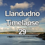 Time lapse video of cumulus clouds over the North Shore and pier at Llandudno on the North Wales coast