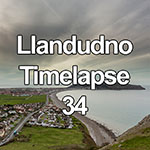 Time lapse video showing the sun behind clouds over Llandudno on the North Wales coast