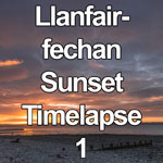 Time lapse of clouds at sunset over the North Wales coast from Llanfairfechan