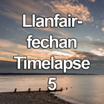 Time lapse video showing beautiful clouds at sunset over the Irish Sea at the North Wales seaside town of Llanfairfechan