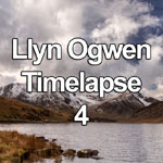 Time lapse video showing clouds over Llyn Ogwen and the snow capped peak of Y Garn in the Snowdonia National Park, Wales