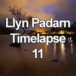 Time lapse video showing clouds at night over Llyn Padarn by the lone tree in the Snowdonia National Park, North Wales