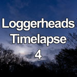 Time lapse video showing wispy clouds moving over trees at Loggerheads Country Park, North Wales, lit by the just risen sun
