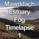 Time lapse video showing billowing fog filling the Mawddach Estuary in Snowdonia on the welsh coast