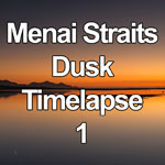 Time lapse of dusk over the Menai Straits, Anglesey, North Wales