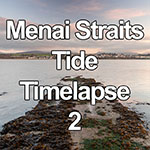Time lapse of ebbing tide on the Menai Straits, Anglesey, North Wales