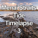 Time lapse of ebbing tide on the Menai Straits, Anglesey, North Wales