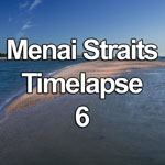 Time lapse video showing the tide coming in over a sandbank in the Menai Straits, Anglesey, Wales