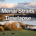Time lapse video showing the change from day to night overlooking the Thomas Telford suspension bridge over the Menai Straits on the North Wales coast