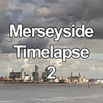 Time lapse of clouds over Liverpool viewed from Birkenhead, England