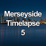Time lapse of nightfall over the Liverpool skyline, England