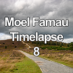 Time lapse of walkers on Offa's Dyke path, Moel Famau, North Wales