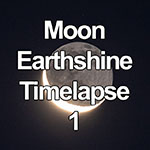 Time lapse of earthshine at dawn on a waning crescent moon