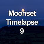 Time lapse video showing the full moon setting over the Clwydian Range Area of Outstanding Natural Beauty (AONB), North Wales