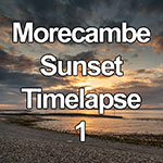 Time lapse video of sunset over Morecambe Bay on England's northwest coast