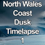 Time lapse video of rain over the North Wales coast at dusk
