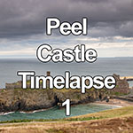 Time lapse of clouds over Peel castle, Isle of Man