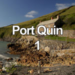 This video shows gentle waves breaking on the rocky shoreline at Port Quin on the Atlantic coast of North Cornwall on a sunny day