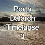 Time lapse showing sunset over Porth Dafarch beach, Anglesey, North Wales