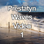 Real time video of waves crashing at Prestatyn, North Wales coast