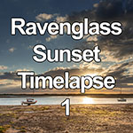 Time lapse of sunset at Ravenglass on the Cumbrian coast, England
