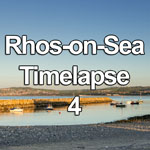 Time lapse video showing night falling at the small harbour at Rhos-on-Sea on the North Wales coast