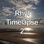 Time lapse sun and clouds over Rhyl beach on the North Wales coast