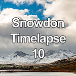 Time lapse video showing clouds and a snowstorm in winter over Snowdon in the Snowdonia National Park, North Wales